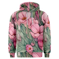 Nature-inspired Flowers Men s Overhead Hoodie by GardenOfOphir