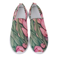 Nature-inspired Flowers Women s Slip On Sneakers by GardenOfOphir