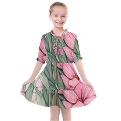 Nature-inspired Flowers Kids  All Frills Chiffon Dress by GardenOfOphir