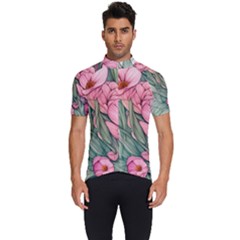 Nature-inspired Flowers Men s Short Sleeve Cycling Jersey