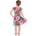 Boho Botanical Flowers Kids  Short Sleeve Dress View2