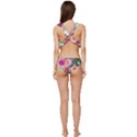 Boho Botanical Flowers Low Cut Ruffle Edge Bikini Set View4