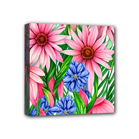 Exotic Tropical Flowers Mini Canvas 4  X 4  (stretched) by GardenOfOphir