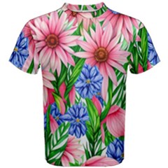 Exotic Tropical Flowers Men s Cotton Tee by GardenOfOphir