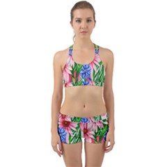 Exotic Tropical Flowers Back Web Gym Set by GardenOfOphir