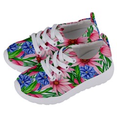 Exotic Tropical Flowers Kids  Lightweight Sports Shoes by GardenOfOphir