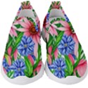 Exotic Tropical Flowers Kids  Slip On Sneakers View1