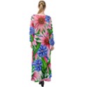 Exotic Tropical Flowers Maxi Chiffon Beach Wrap View2