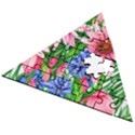 Exotic Tropical Flowers Wooden Puzzle Triangle View2