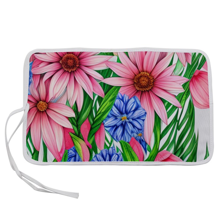 Exotic Tropical Flowers Pen Storage Case (S)