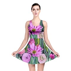 Floral Watercolor Reversible Skater Dress by GardenOfOphir