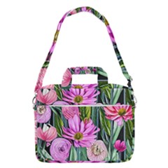 Floral Watercolor Macbook Pro 16  Shoulder Laptop Bag by GardenOfOphir