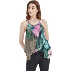 Cottagecore Aesthetics Flowy Camisole Tank Top by GardenOfOphir