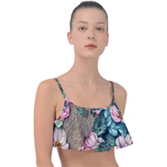 Cottagecore Aesthetics Frill Bikini Top by GardenOfOphir