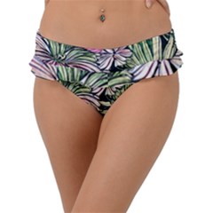 Summer Floral Frill Bikini Bottoms by GardenOfOphir