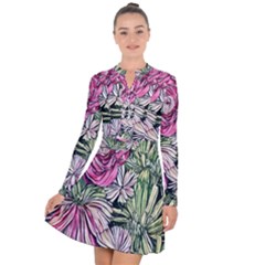 Summer Floral Long Sleeve Panel Dress by GardenOfOphir