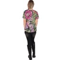 Summer Floral Women s V-Neck Scrub Top View4