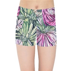 Summer Floral Kids  Sports Shorts by GardenOfOphir