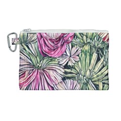 Summer Floral Canvas Cosmetic Bag (large) by GardenOfOphir