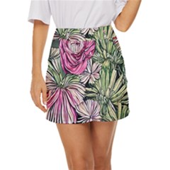 Summer Floral Mini Front Wrap Skirt by GardenOfOphir