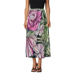 Summer Floral Classic Midi Chiffon Skirt