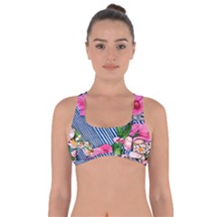 Vintage Botanical Flowers Got No Strings Sports Bra