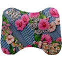 Vintage Botanical Flowers Head Support Cushion View1