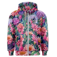 Retro Floral Men s Zipper Hoodie