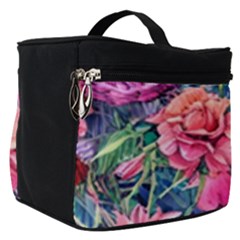 Retro Floral Make Up Travel Bag (small) by GardenOfOphir