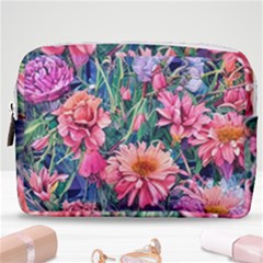 Retro Floral Make Up Pouch (medium) by GardenOfOphir