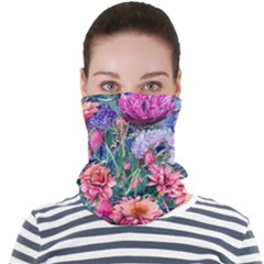 Retro Floral Face Seamless Bandana (adult) by GardenOfOphir