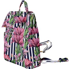 Tropical Botanical Flowers In Watercolor Buckle Everyday Backpack by GardenOfOphir