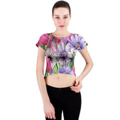 The Perfect Pattern For Your Cottagecore Aesthetics Crew Neck Crop Top by GardenOfOphir