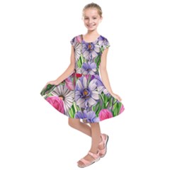 The Perfect Pattern For Your Cottagecore Aesthetics Kids  Short Sleeve Dress by GardenOfOphir