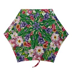 Vintage Tropical Flowers Mini Folding Umbrellas by GardenOfOphir