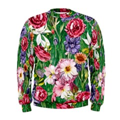 Vintage Tropical Flowers Men s Sweatshirt by GardenOfOphir