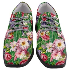 Vintage Tropical Flowers Women Heeled Oxford Shoes by GardenOfOphir