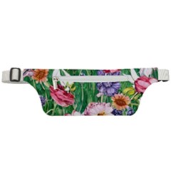 Vintage Tropical Flowers Active Waist Bag by GardenOfOphir