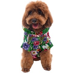 Vintage Tropical Flowers Dog Coat by GardenOfOphir