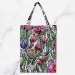 Watercolor Tropical Flowers Classic Tote Bag