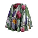 Watercolor Tropical Flowers Mini Flare Skirt View2