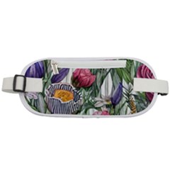 Watercolor Tropical Flowers Rounded Waist Pouch