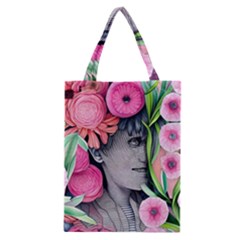 Aesthetics Tropical Flowers Classic Tote Bag by GardenOfOphir