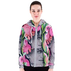 Aesthetics Tropical Flowers Women s Zipper Hoodie by GardenOfOphir