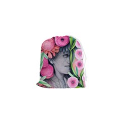 Aesthetics Tropical Flowers Drawstring Pouch (xs) by GardenOfOphir