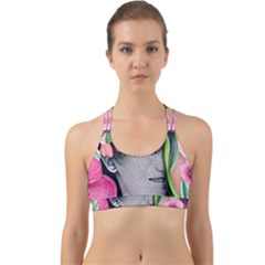 Aesthetics Tropical Flowers Back Web Sports Bra by GardenOfOphir