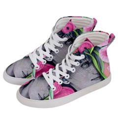 Aesthetics Tropical Flowers Men s Hi-top Skate Sneakers by GardenOfOphir