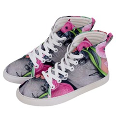 Aesthetics Tropical Flowers Women s Hi-top Skate Sneakers by GardenOfOphir