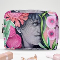 Aesthetics Tropical Flowers Make Up Pouch (medium) by GardenOfOphir