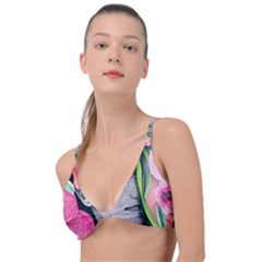 Aesthetics Tropical Flowers Knot Up Bikini Top by GardenOfOphir